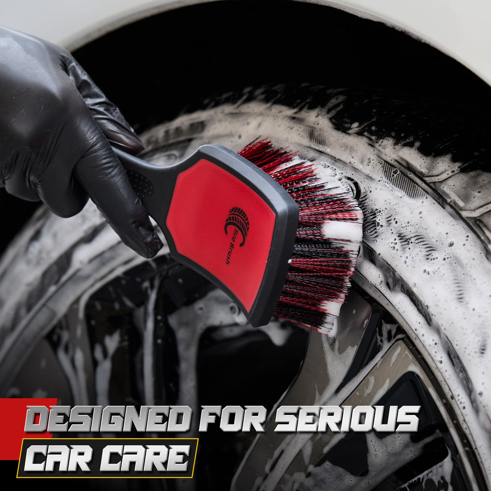 BMLEI in-use wheel and tire cleaning on a car