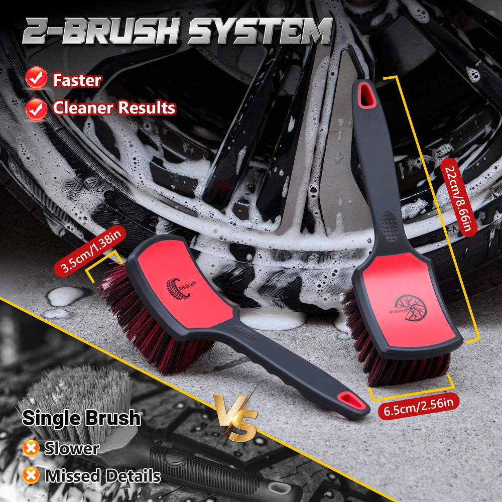 BMLEI two-pack car wheel brushes for efficient cleaning
