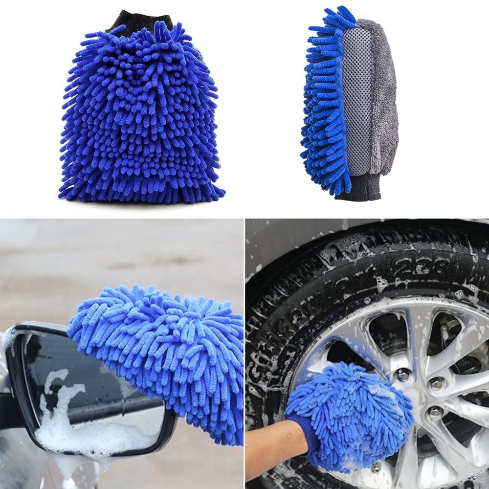BMLEI wheel brush extension pole cleans tires and rims
