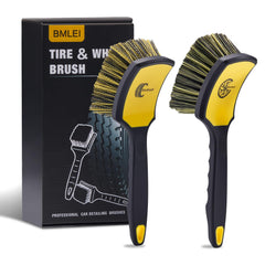 BMLEI soft-bristle wheel brush for scratch-free rim cleaning and gentle maintenance.