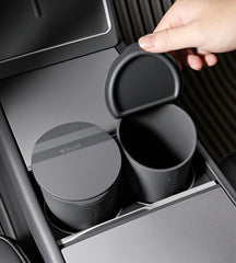 BMZX car trash can with lid closed to control odors during drives.