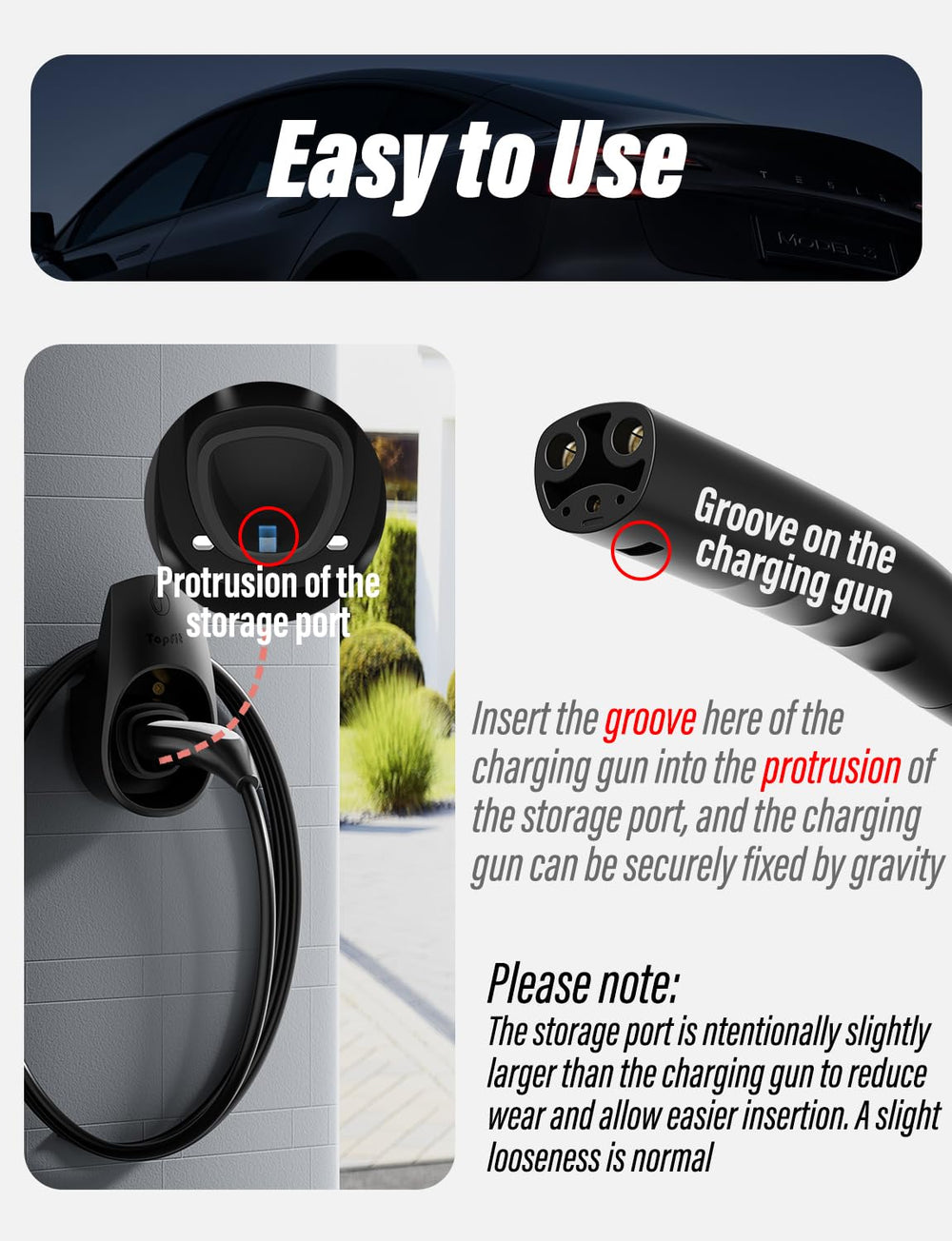 BMZX EV Charger Holder keeps cables neatly managed for a clean workspace.