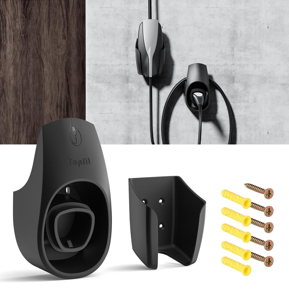 BMZX EV Charger Holder for Tesla wall mount keeps the charger secure and neatly organized.