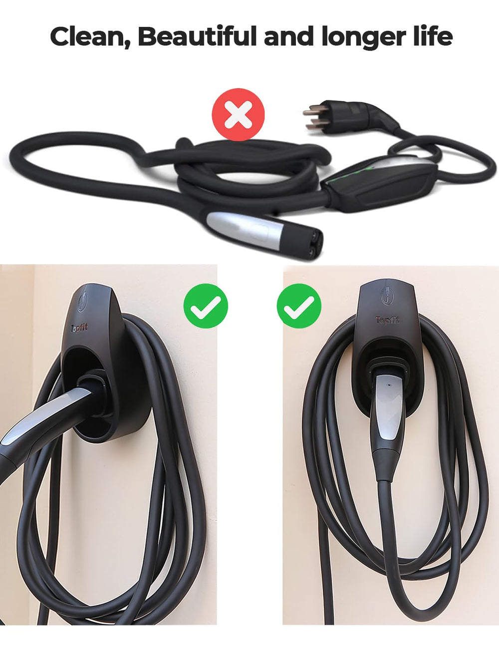 BMZX EV Charger Holder is durable and waterproof for daily garage use.