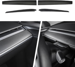 BMZX Tesla dashboard wrap in carbon fiber finish for Model 3/Y enhances interior style