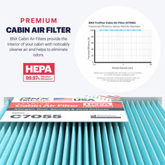 BNX TruFilter C7055 compatibility chart highlights broad vehicle coverage