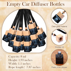 Boao empty car diffuser bottles in a 50-count pack