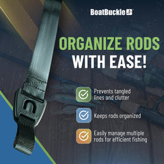 BoatBuckle retracts after casting to reduce deck clutter and speed up handling.