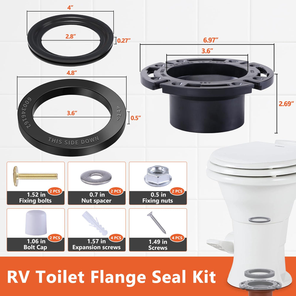Boeemi RV toilet installation step two guide graphic.