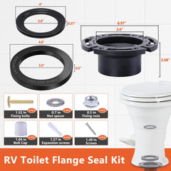 Boeemi RV toilet installation step two guide graphic.