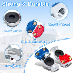 Boeray glad hand with 1/2 inch NPT port for precise connections.