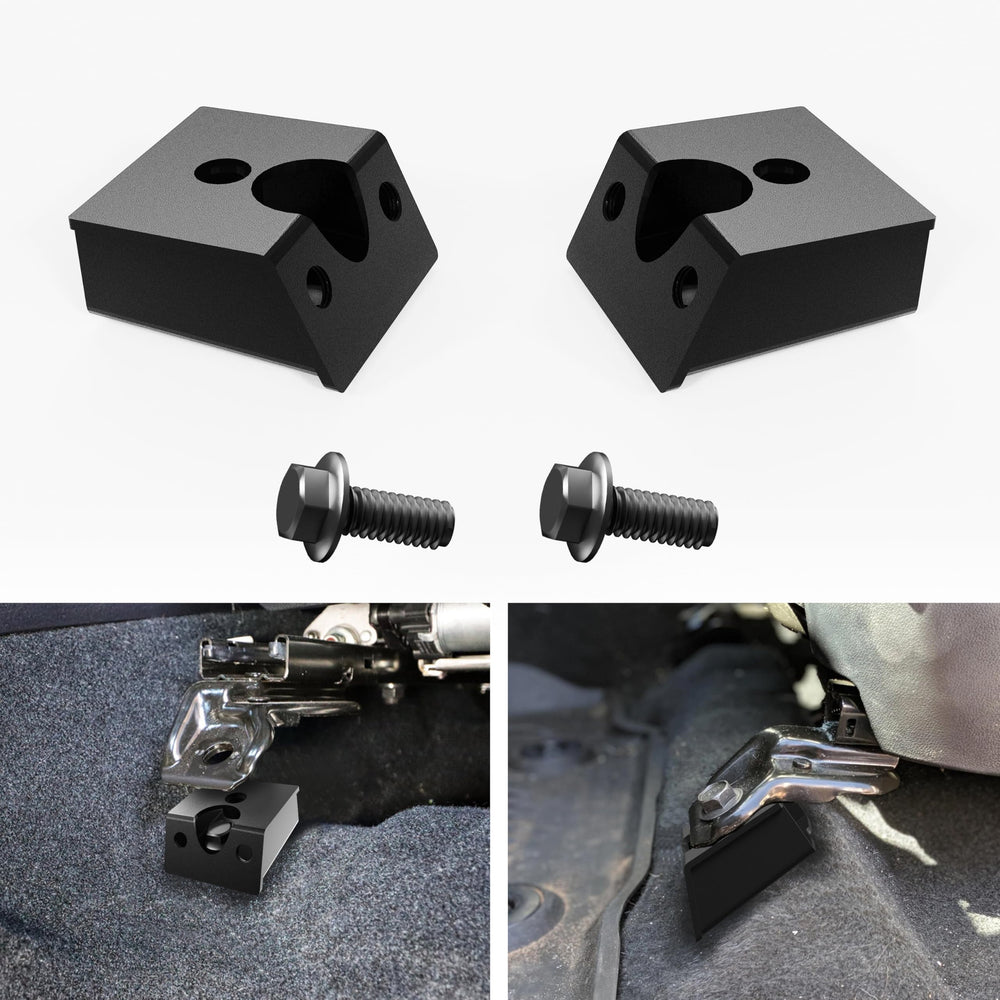 Bofn Racing Premium Front Seat Riser front view shows height boost for Toyota trucks
