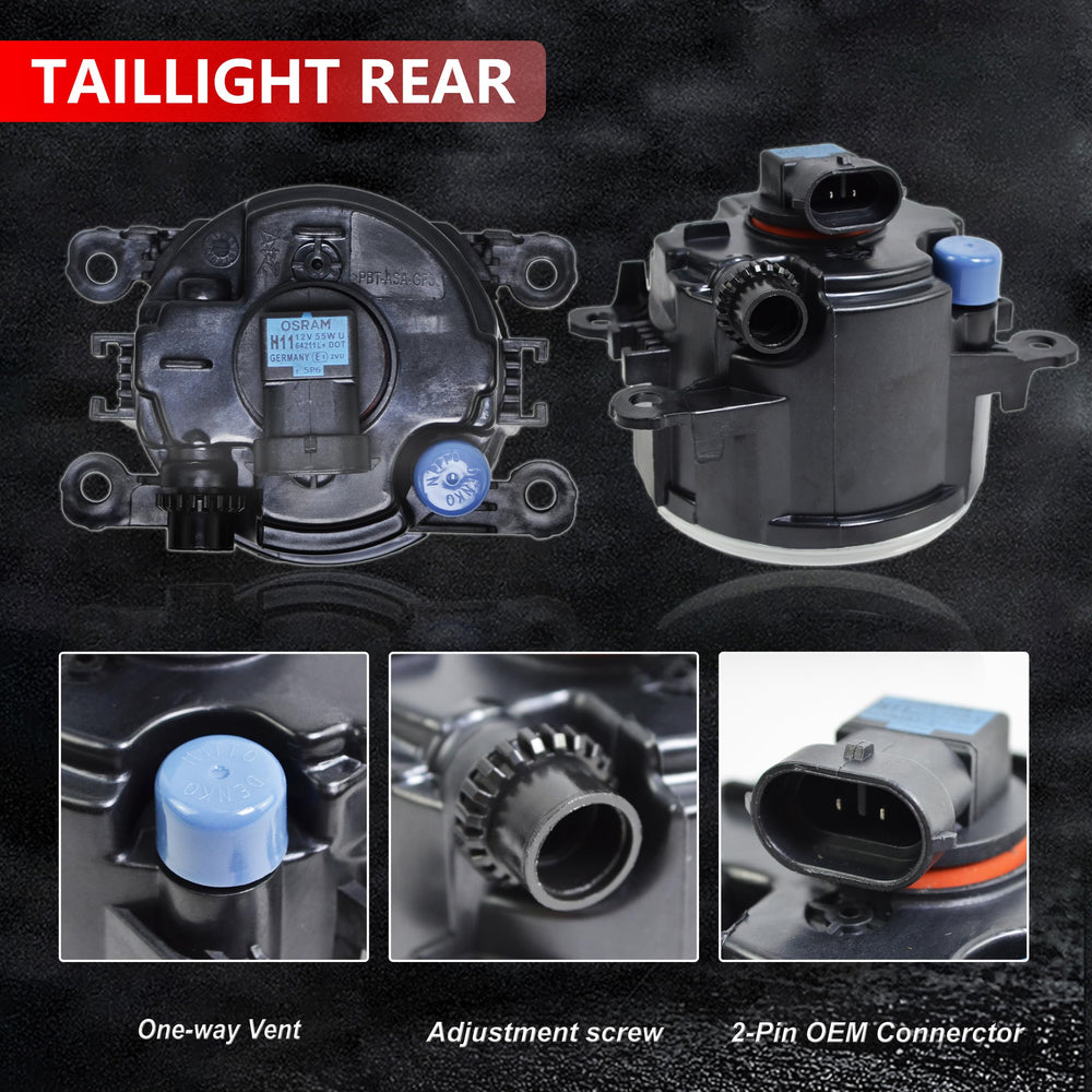 BOGYL fog light with bulbs visible demonstrating plug and play compatibility