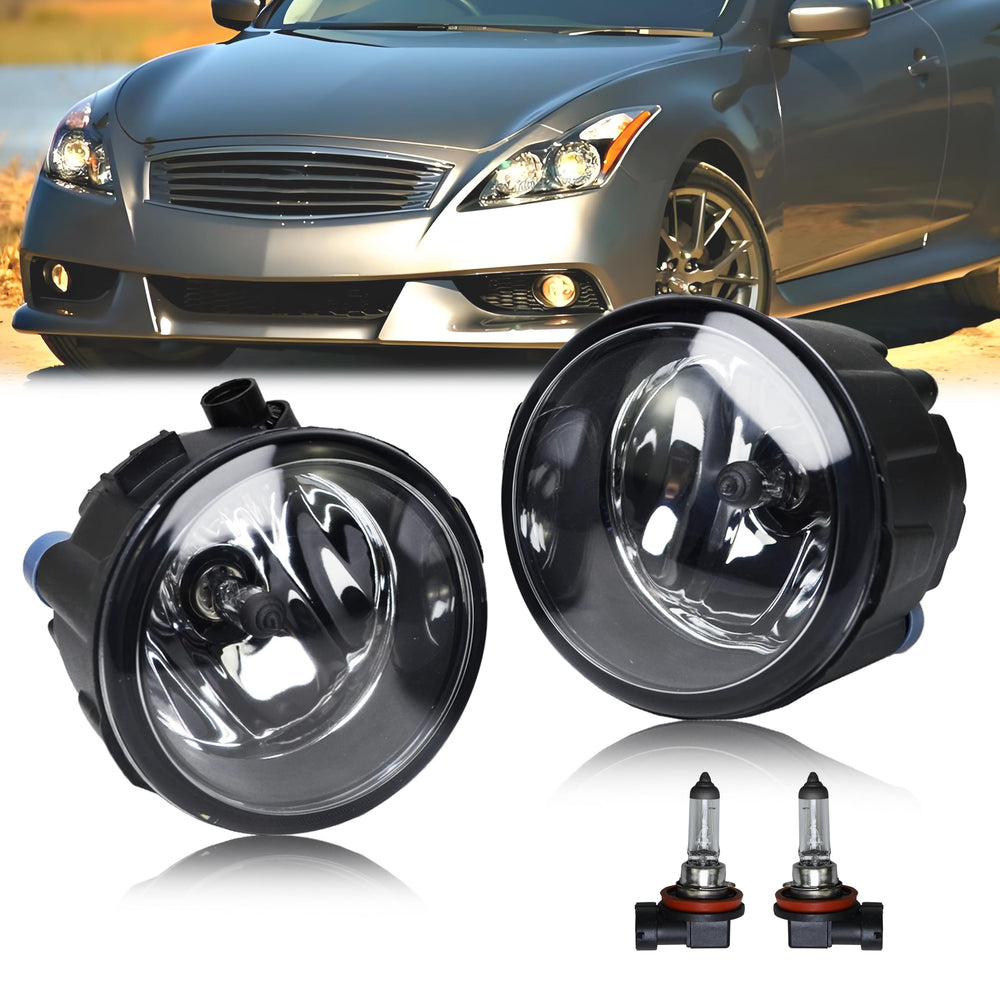 BOGYL fog light assembly for Infiniti G37 front-left with clear lens for better visibility