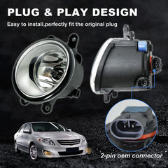 BOGYL fog light glass lens detail highlighting high transmittance