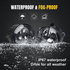 BOGYL fog light IP65 waterproof design for all-weather use