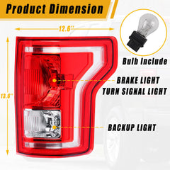Boine Ford F-150 left tail light improves brake signal clarity.