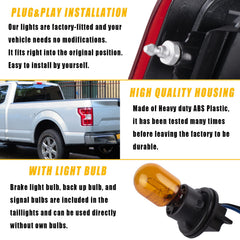 Boine F150 tail light night illumination on the road.