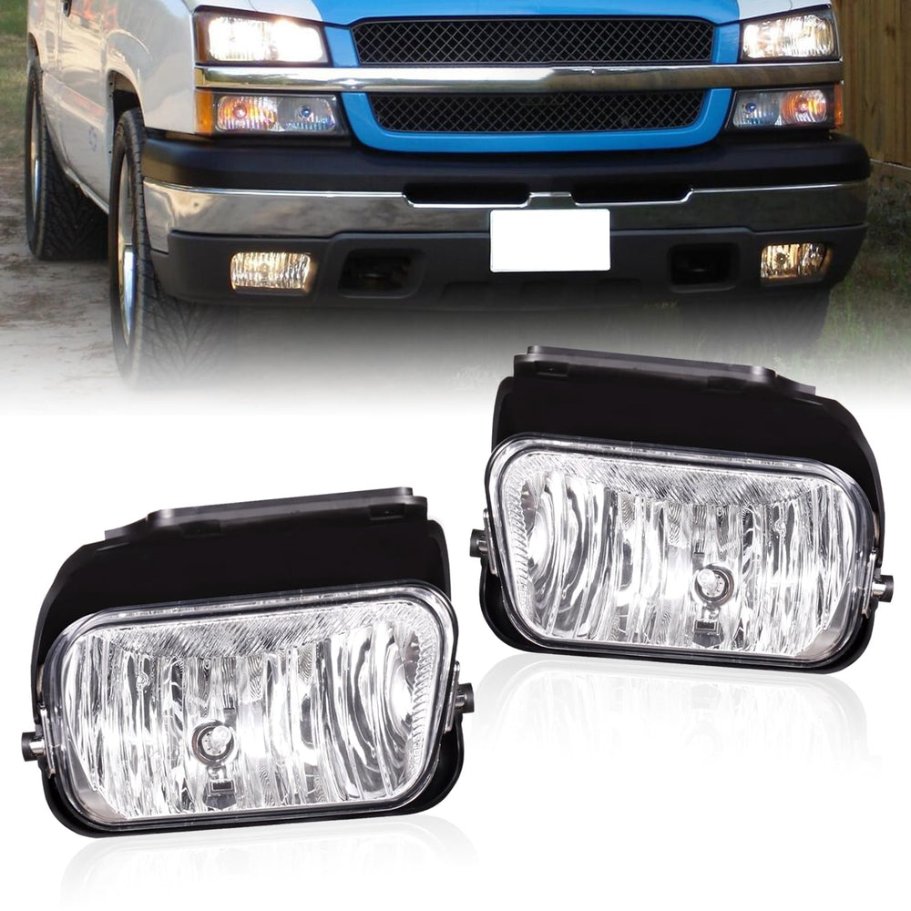 Boine fog lights front view with rugged build and enhanced nighttime visibility for Chevy Silverado.