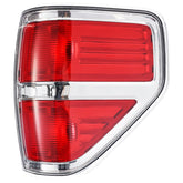 Boine right passenger tail light housing for Ford F-150 2009-2014 with chrome trim and durable ABS construction