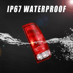 Boine right passenger tail light rear view assembly highlights precise alignment.
