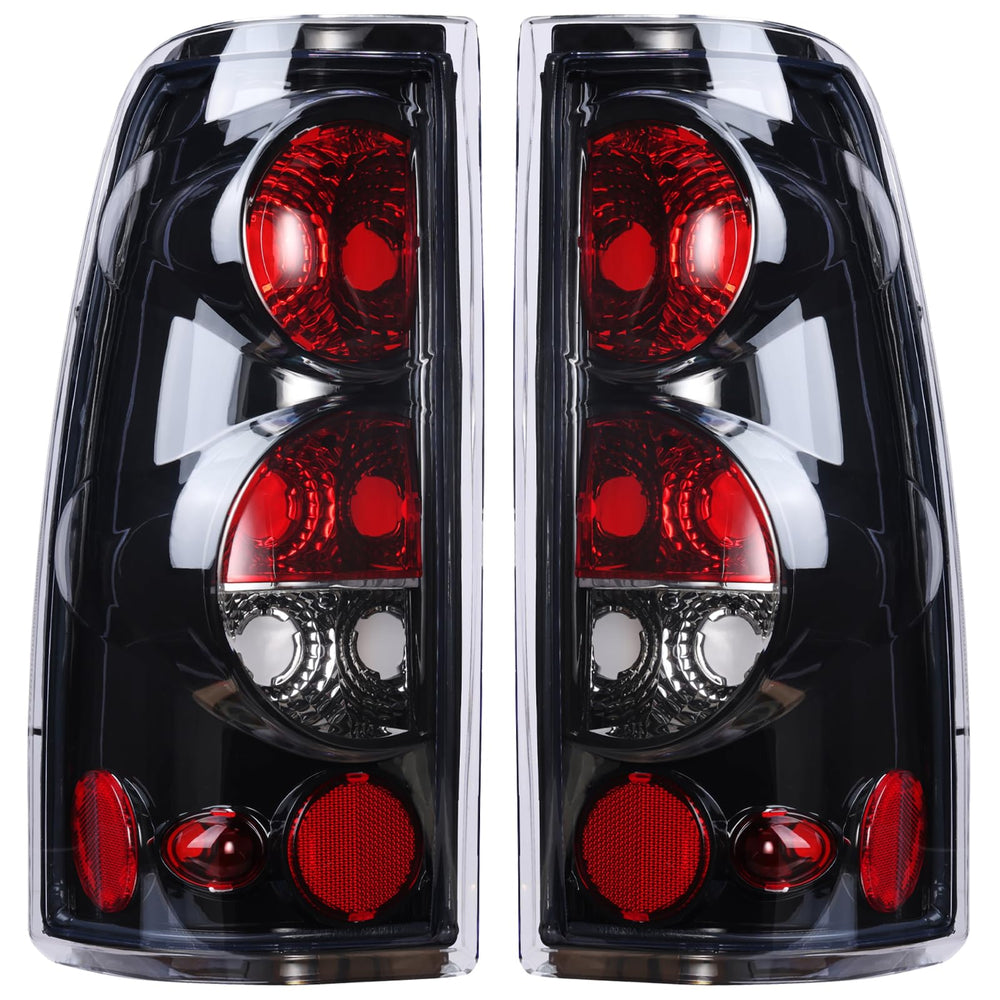 Boine tail light for Chevy Silverado driver side with clear lens boosts night visibility.