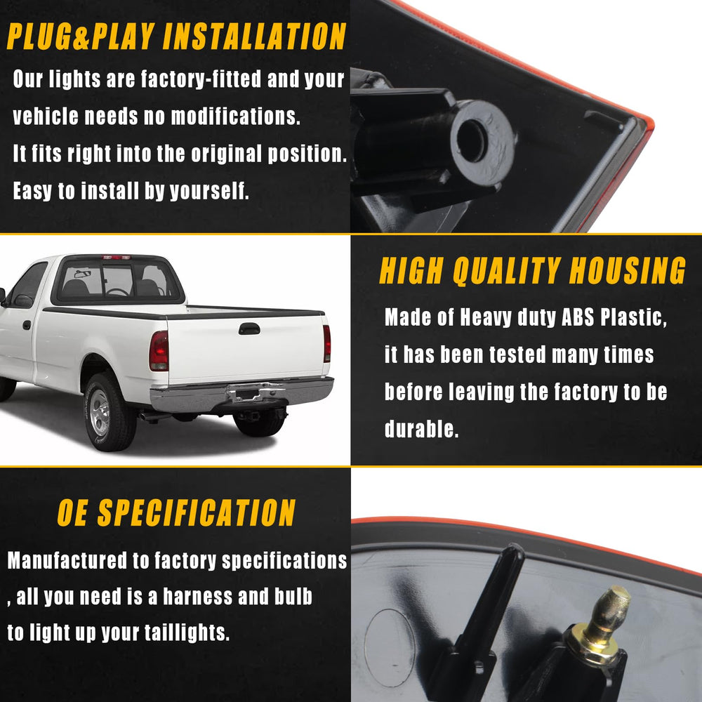Durable ABS plastic shell protects the Boine tail light in tough conditions.