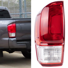 Boine tail light left driver side for Toyota Tacoma with red housing and enhanced visibility.