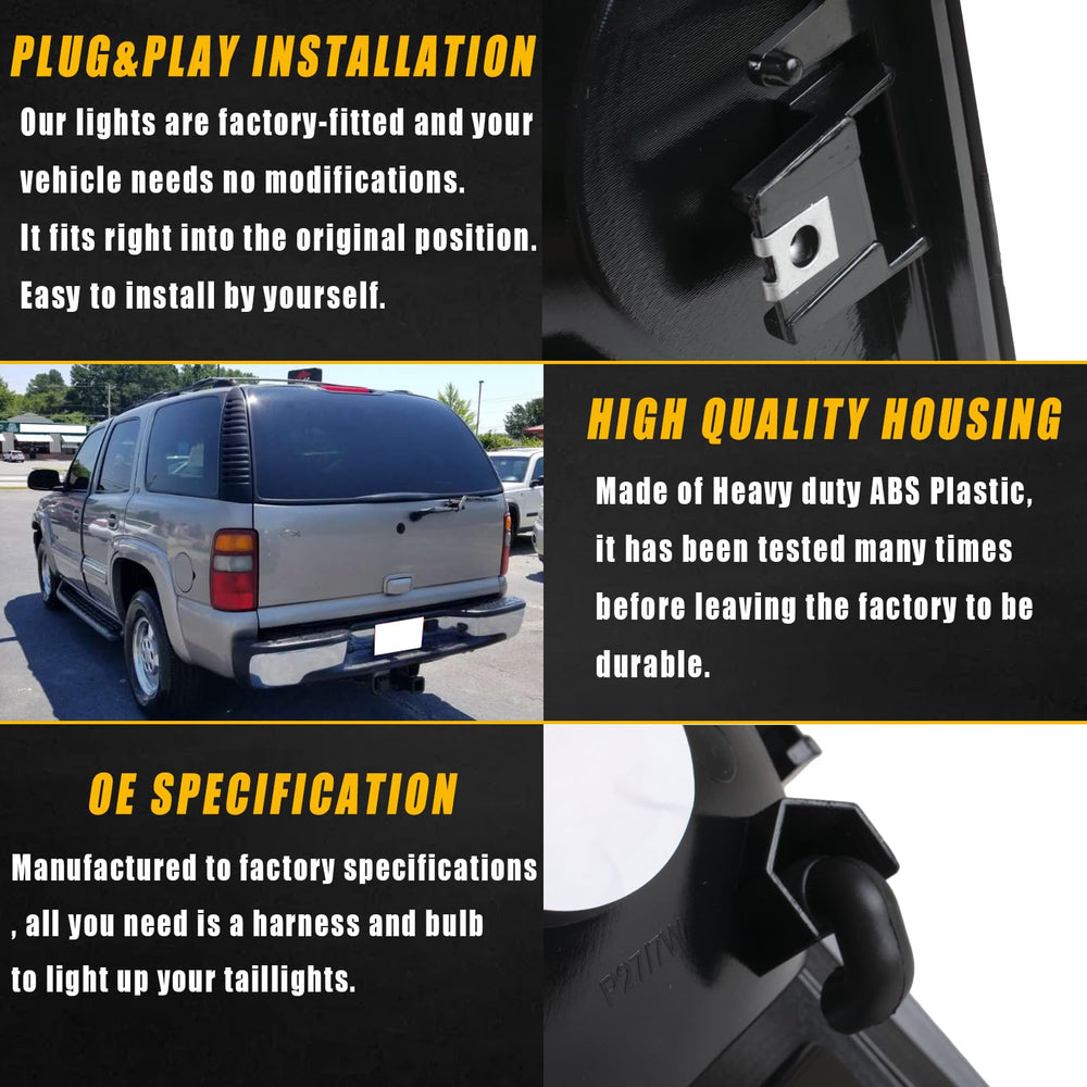 Boine tail light with OE black edge housing for GM SUVs
