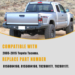 Rear view of Toyota Tacoma with Boine tail lights installed.