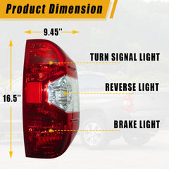Boine tail light closeup shows red lens and durable ABS for daily use.