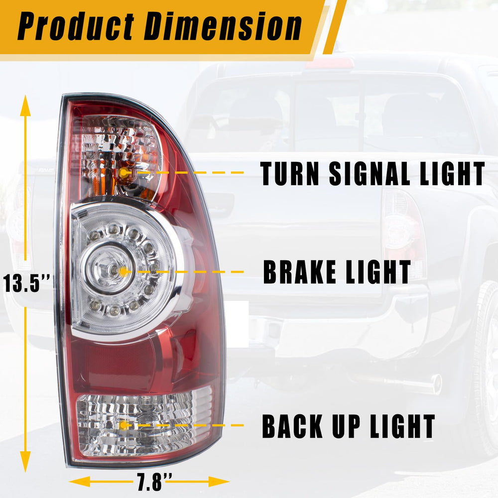 Boine taillight Tacoma passenger LED 2005-2015 improves signaling and style.