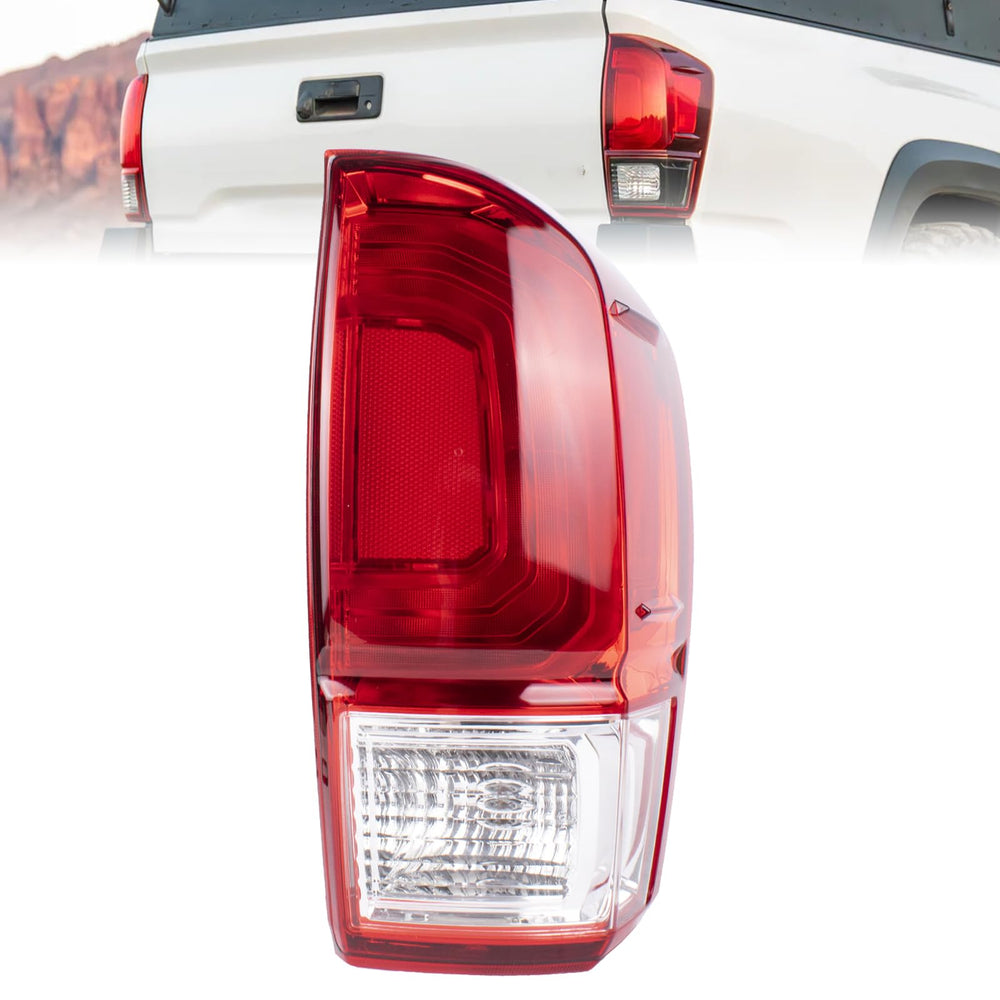 Boine right tail light housing for Toyota Tacoma rear view with red lens