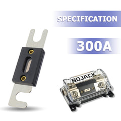 BOJACK inline fuse holder with screw‑mount design for secure installation.