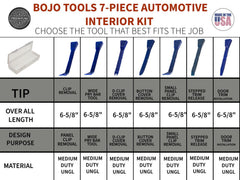 Bojo Tools F1 kit inside car dashboard clip removal.