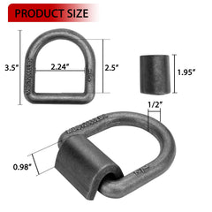 BOKE YOUNG D-ring with bracket showing easy-weld installation for sturdy mounting