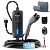 bokman portable EV charger with 25ft cable for convenient driveway charging