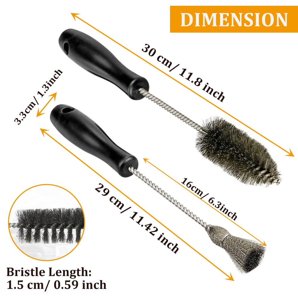 Bolaxin diesel injector brush kit flat bottom brush cleans tight pockets