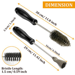 Bolaxin diesel injector brush kit flat bottom brush cleans tight pockets