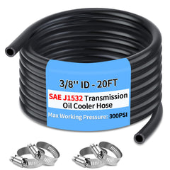Boltigen 3/8 ID transmission oil cooler hose, 20 ft, durable heat resistance for cooling.