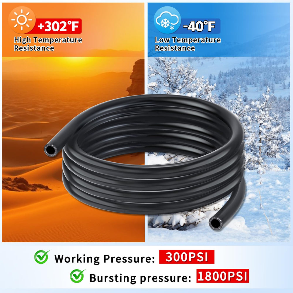 Boltigen 3/8 ID hose designed for high temperature operation from -40°F to 302°F.