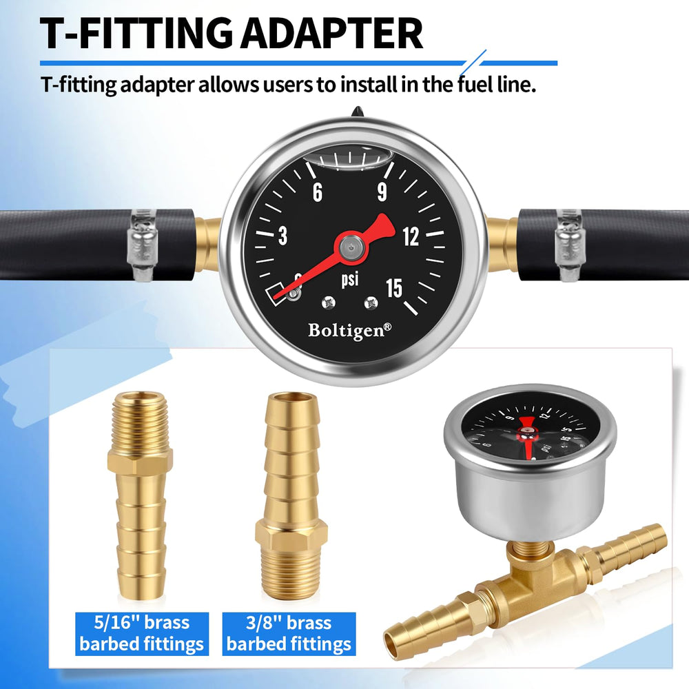 Boltigen 5/16 inch brass barb included for flexibility in fittings.