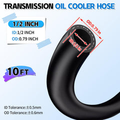 Boltigen power steering hose with 1/2 inch ID for reliable hydraulic transfer.
