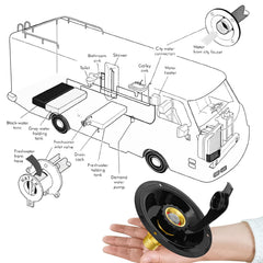 Boltigen dust plug stored ready protects the inlet when not in use.