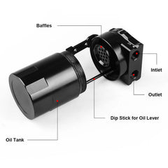 BOMLING aluminum oil catch can with anodized polished surface for durability