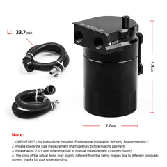 BOMLING catch can with dipstick view enabling easy oil level checks