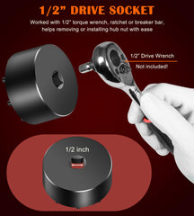 Compact 1/2 drive tool simplifies removal and installation