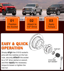9-pin design aligns with hub notches for precise engagement