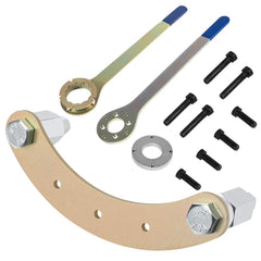 Bonbo crank-pulley-wrench-holder in use for timing belt service