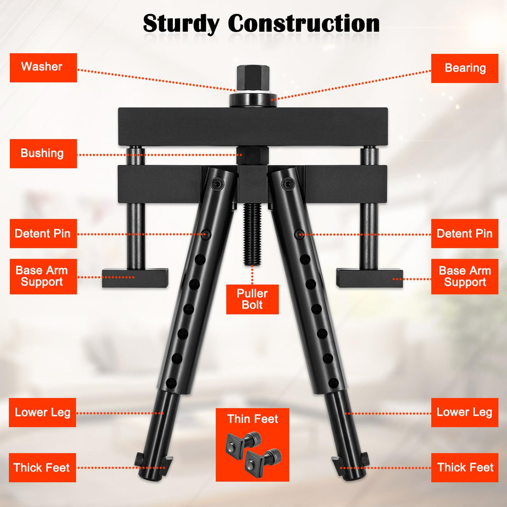 Bonbo puller for heavy-duty diesel engines with deep bore access up to 15 inches